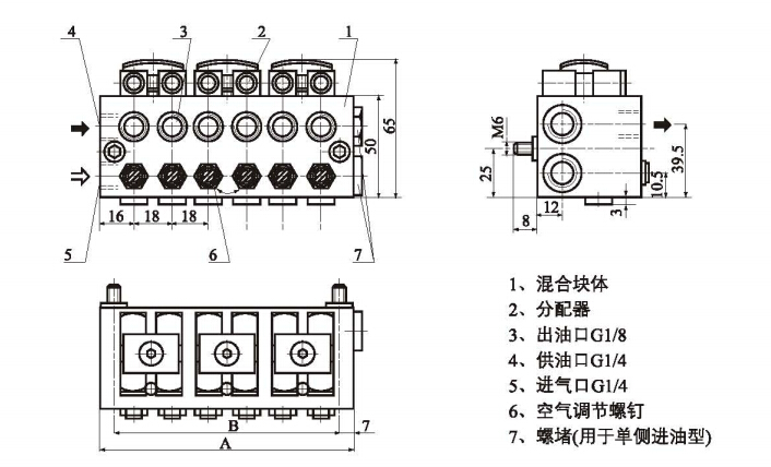 单线油气混合器